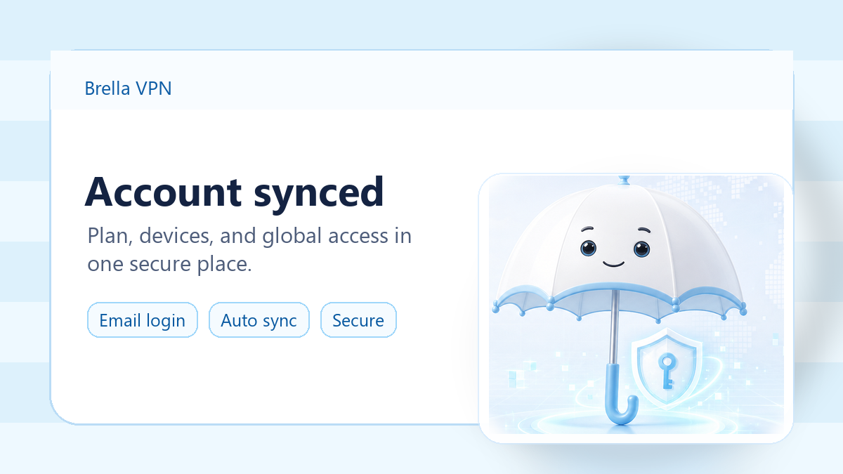 Brella VPN account illustration